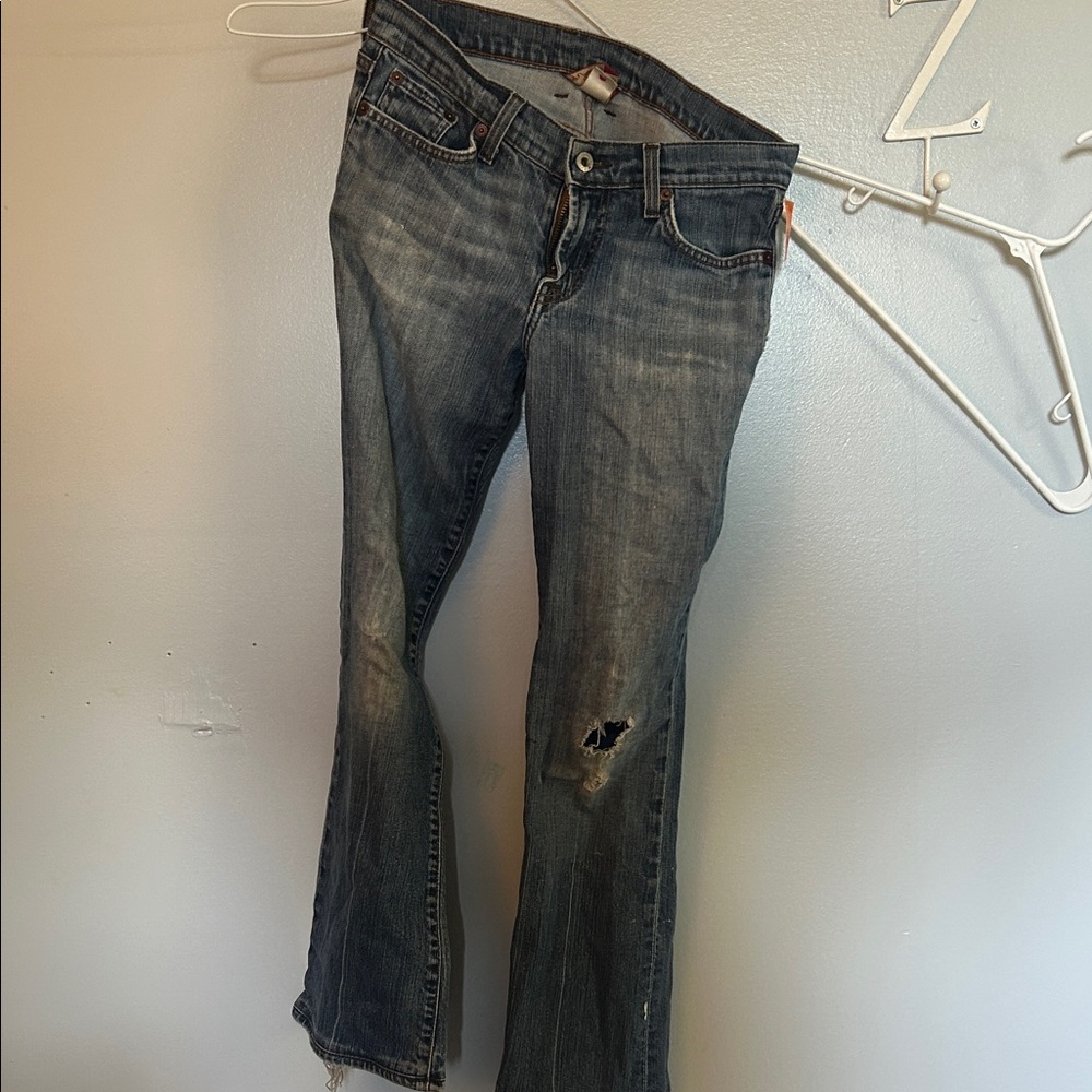Lucky Brand Distressed Blue Boot Cut Jeans